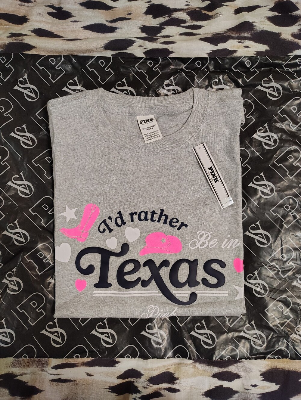 PINK Victoria's Secret Oversized Cotton Campus Tee